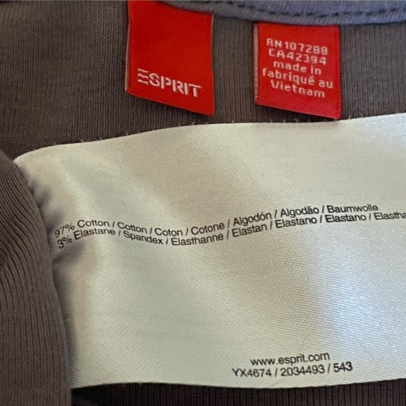 ESPRIT Long Sleeve GRAY Top SIZE XXL EUC - Picture 8 of 11